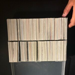 Football/baseball cards.